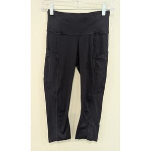 Lululemon Fast And Free Crop In Black Size 4